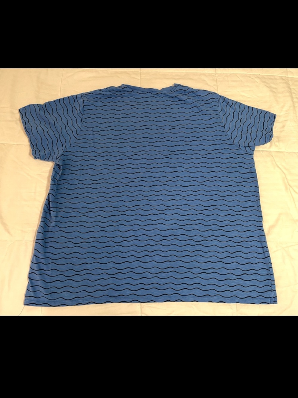 Levi’s Shirt Mens 3XL Blue Squiggle Crew Neck Short Sleeve Logo Stretch Pullover - Picture 9 of 10